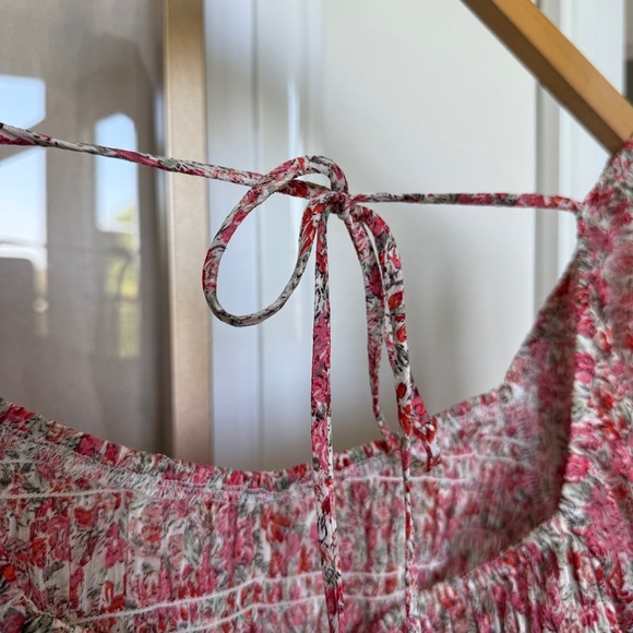 LUCY PARIS Women's Floral Long Sleeve Smocked Blouse Size M Multicolor Spring - Picture 9 of 12